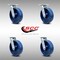 Service Caster 8 Inch Stainless Steel Solid Poly Wheel Swivel Caster Set with Roller Bearings SCC-SS30S820-SPUR-4 - alternate 2